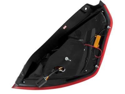 Ford Fiesta LED Tail Lights Red/Chrome 08-