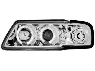 Headlights Audi A3 8L Angel Eyes Chrome