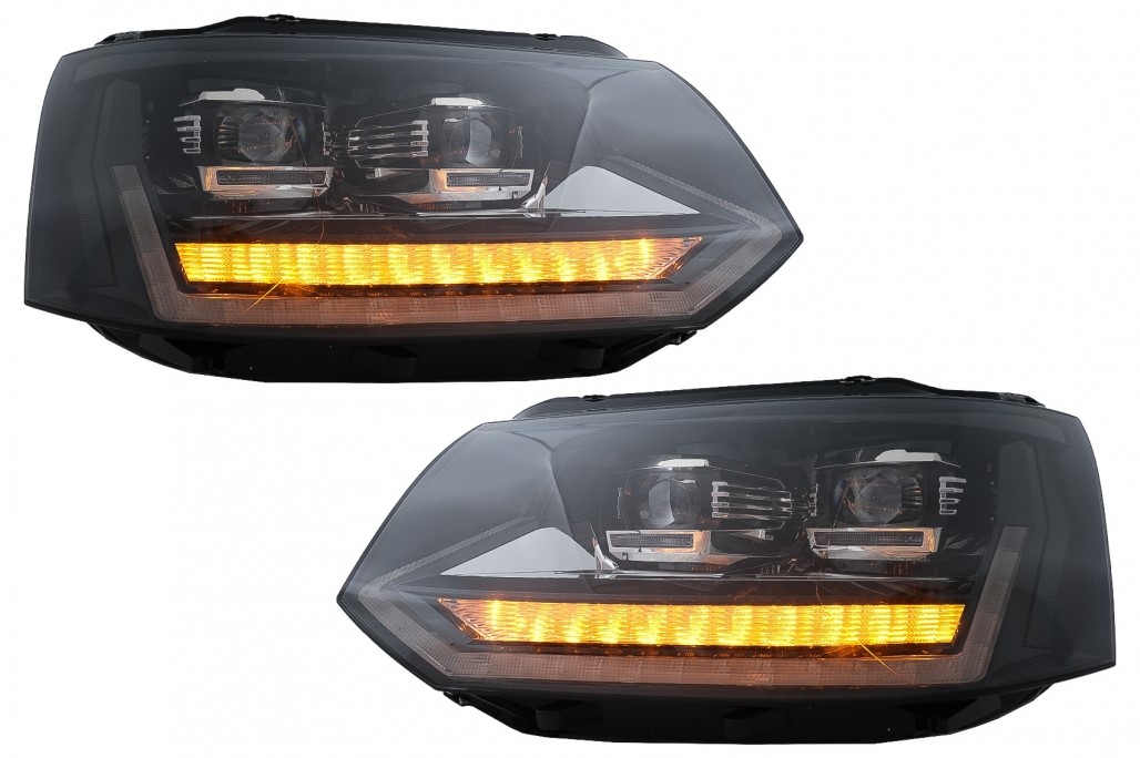 Headlights VW T5 09-.. Devil Eyes Dlite LED black