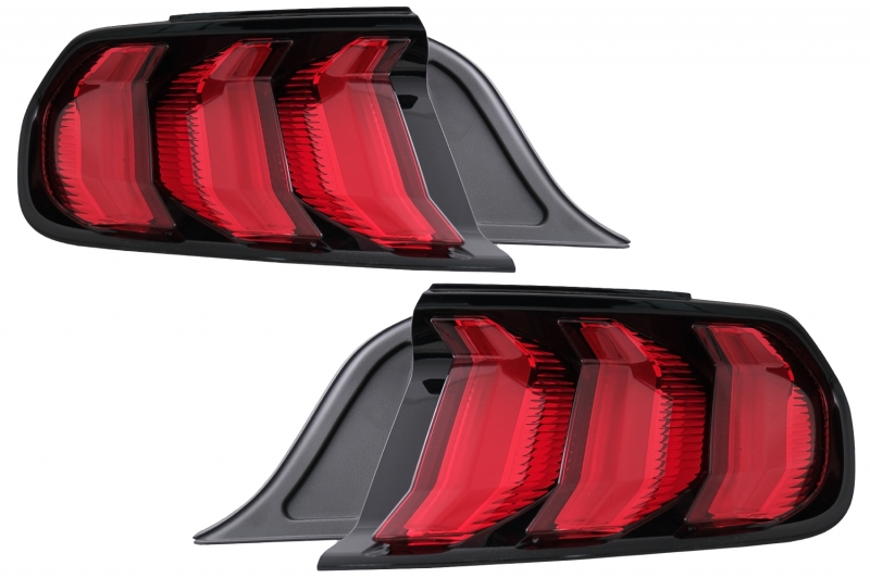 Full LED Taillights suitable for Ford Mustang VI S550 (2015-2019) Black with Dynamic Sequential Turning Lights