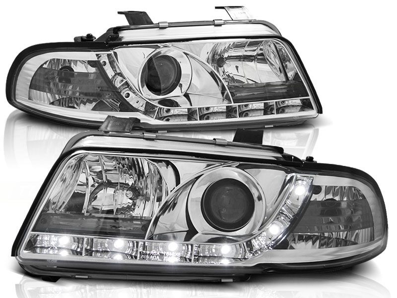 Headlights Audi A4 B5 95-98 Devil Eyes Dlite LED Chrome