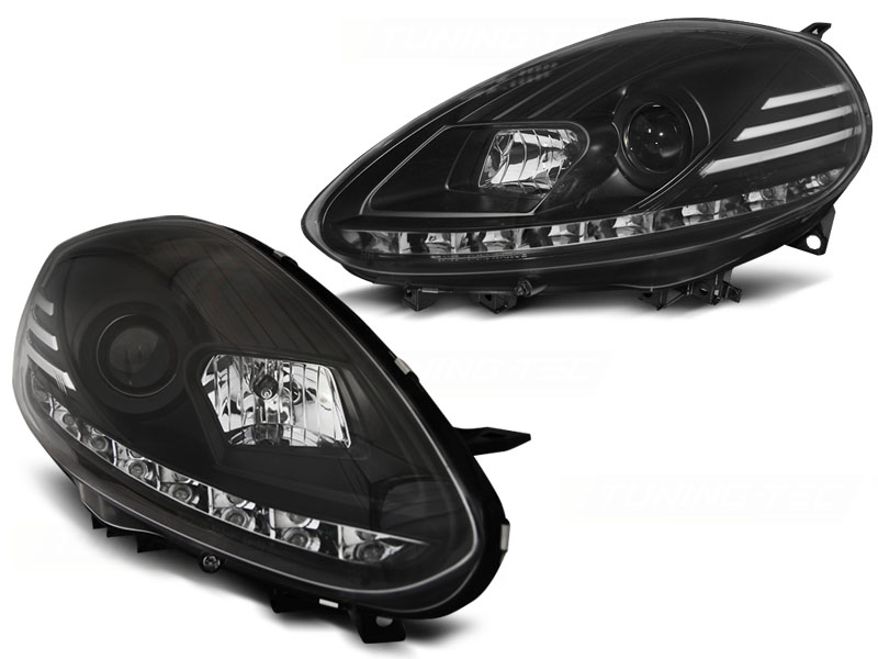 Headlights Dayline Fiat Punto Evo Bj. 09- black