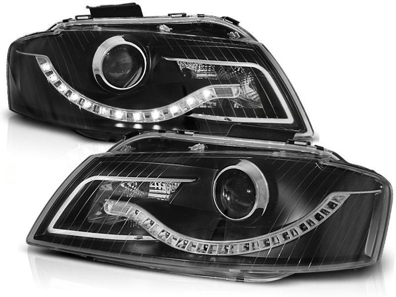 Headlights Audi A3 8P LED Devil Eyes real daylight 03-08 black