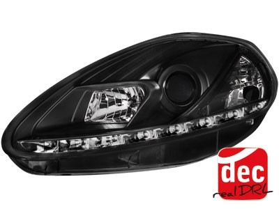 Headlights Fiat Grande Punto 05-08 Devil Eyes Dlite LED Black