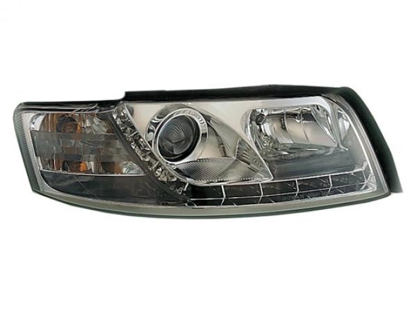 Headlights Audi A4 8E Devil Eyes Dayline Chrome
