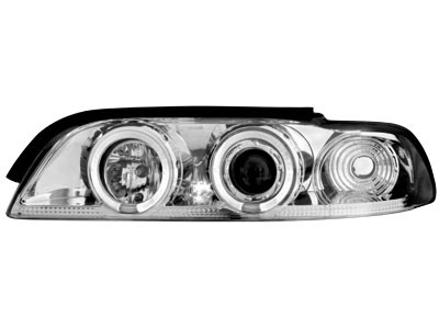 Headlights BMW E39 Angel Eyes Chrome