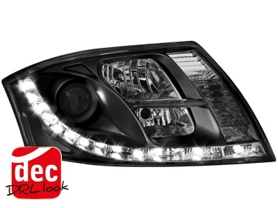 Headlights Audi TT 8N Devil Eyes Dayline Black