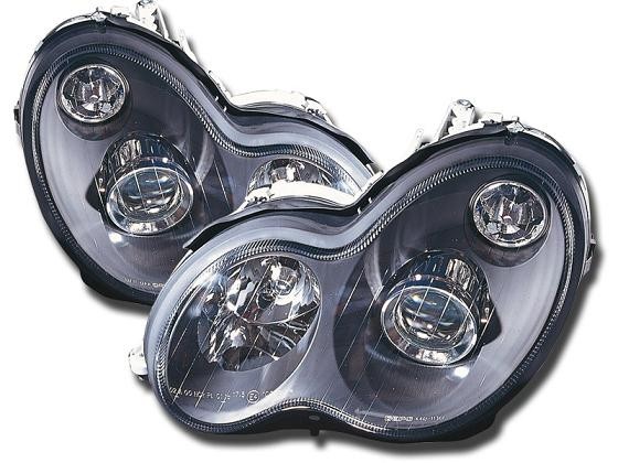 Headlights Mercedes W203 New Black