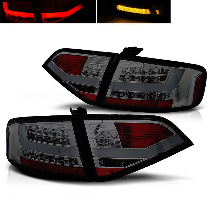 Taillights Audi A4 B8 Limousine Led black/smoke