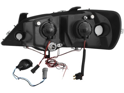 Headlights Opel Astra G Angel Eyes Black