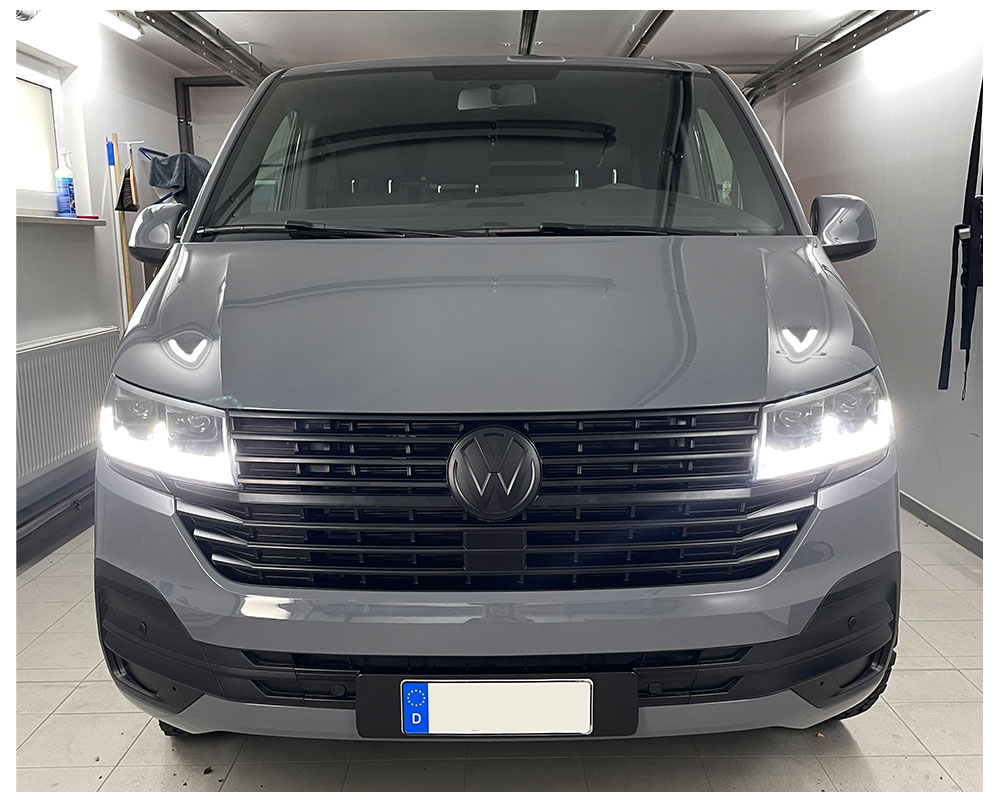 Headlights VW T6.1 Multivan/Transporter Full LED Dynamic Tube Black