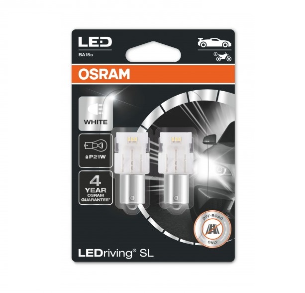 P21W Osram LEDriving 7506DYP-02D Amber