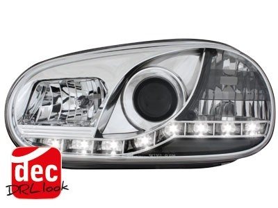 Headlights VW Golf IV Devil Eyes Dayline Chrome