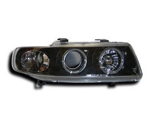 Headlights Seat Leon/Toledo 99-04 Angel Eyes 2 Black