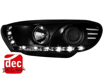 Headlights VW Scirocco 08-..Dayline Devil Eyes Black