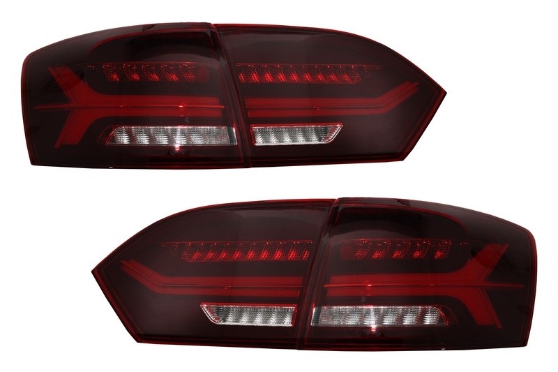 Taillights LED suitable for VW Jetta Mk6 VI (2012-2014) Dynamic Flowing Turn Signals Red Smoke