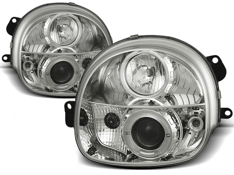 Headlights Renault Twingo 92-99 Angel eye Chrome