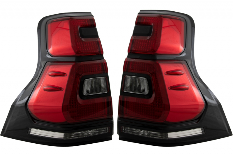 Taillights Led suitable for TOYOTA Land Cruiser FJ150 Prado (2010-2018) Red Clear Light Bar 2018+ Design