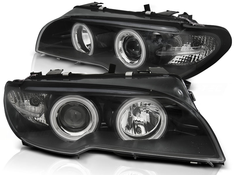 Headlights BMW E46 03-05 Coupe/Cabrio Xenon Angel Eyes CCFL black