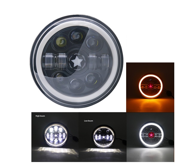 Headlights VW Golf I / II / Kafer / Jeep Wrangler / Defender Full LED