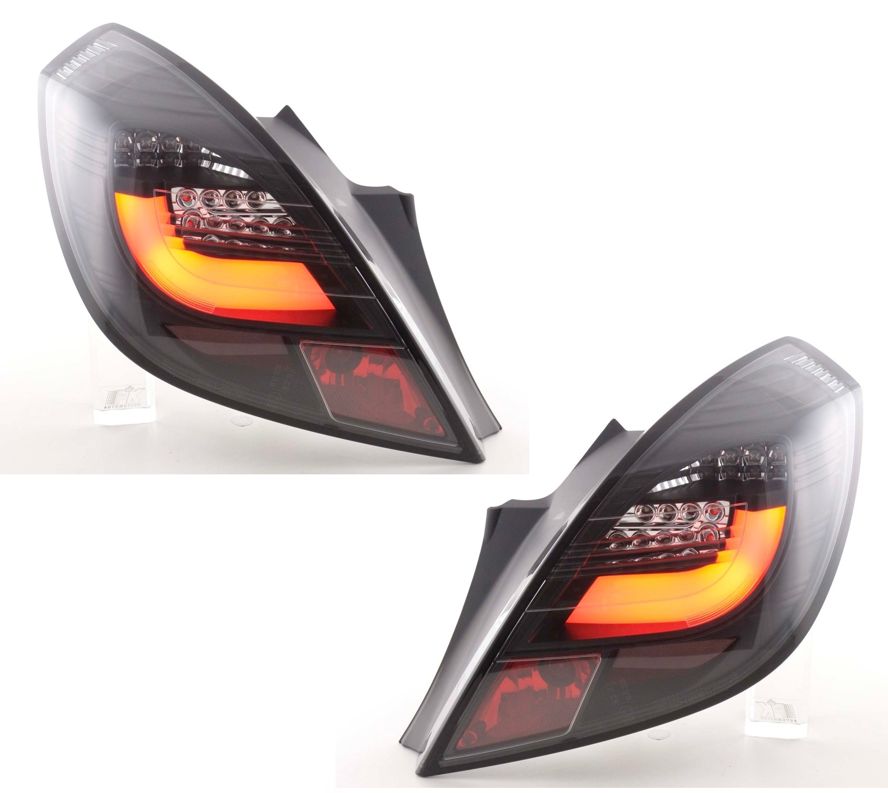 Tail Lights Opel Corsa D Tube LED Black (2006-2010)