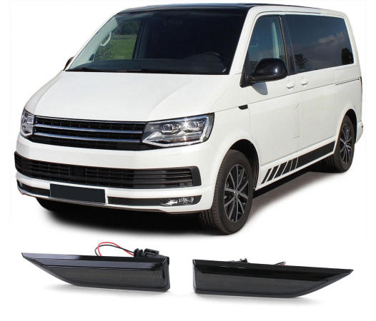 LED side indicator dynamic VW T6 2015-19 black/smoke in black