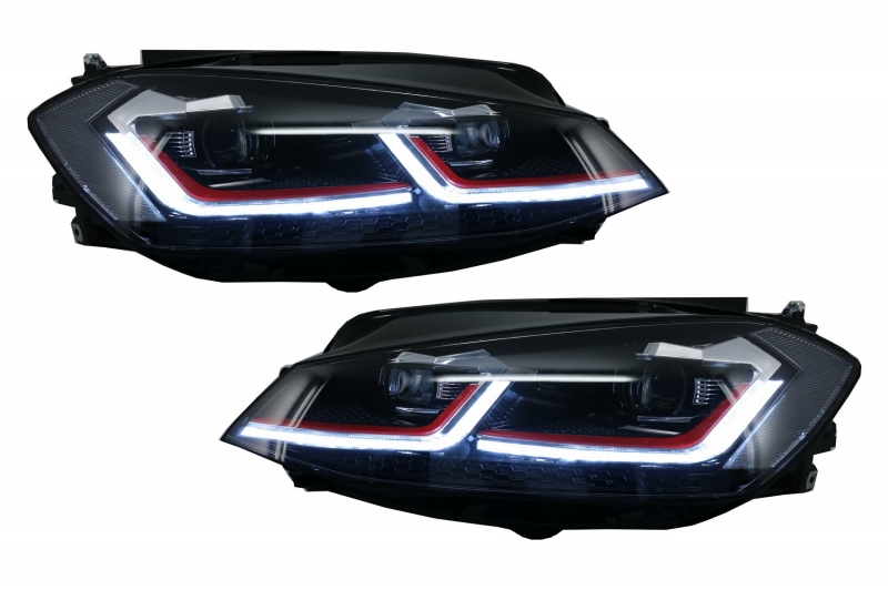 Headlights suitable for VW Golf 7.5 VII Facelift (2017-up) with Sequential Dynamic Turning Lights