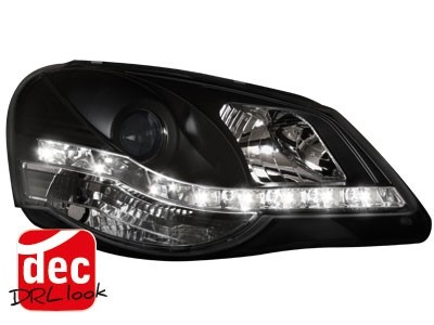 Headlights VW Polo 9N3 05-09 Dayline Devil Eyes Black