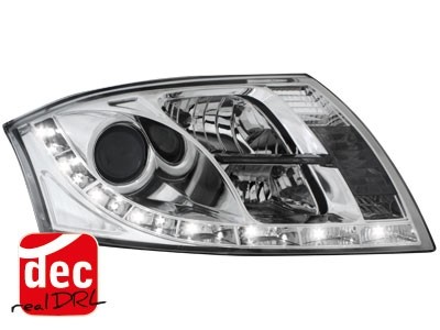 Headlights Audi TT 8N 12.98-05 Devil Eyes Dlite LED Chrome