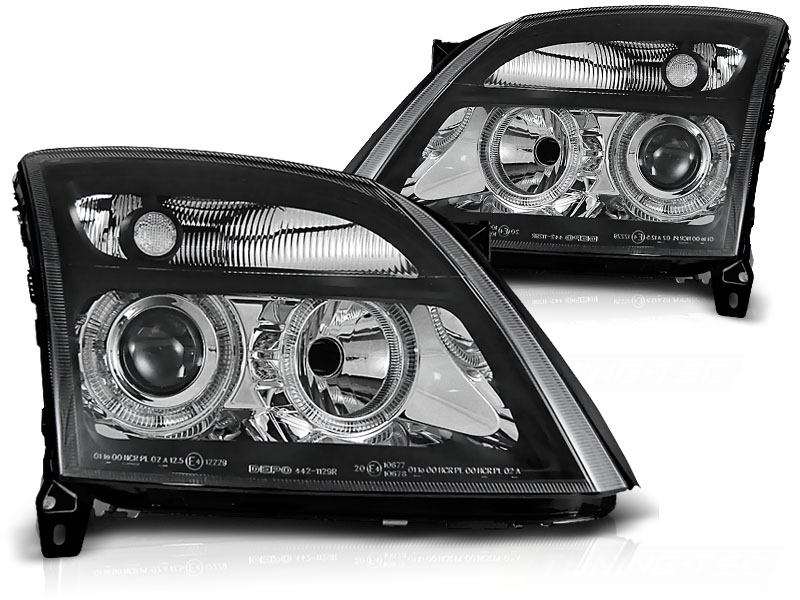 Headlights Opel Vectra C/Signum Angel Eyes Black