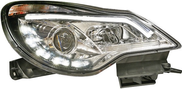 Headlights Opel Corsa D 11- clear chome