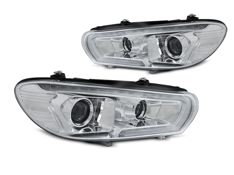 Koplampen VW Scirocco lll facelift 08-14 DRL Dynamic LED Zilver  Xenon