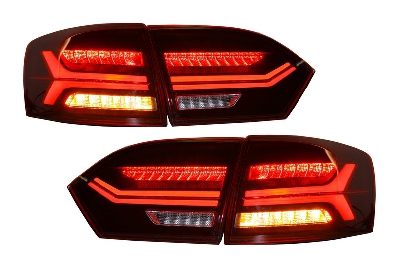 Taillights LED suitable for VW Jetta Mk6 VI (2012-2014) Dynamic Flowing Turn Signals Red Smoke