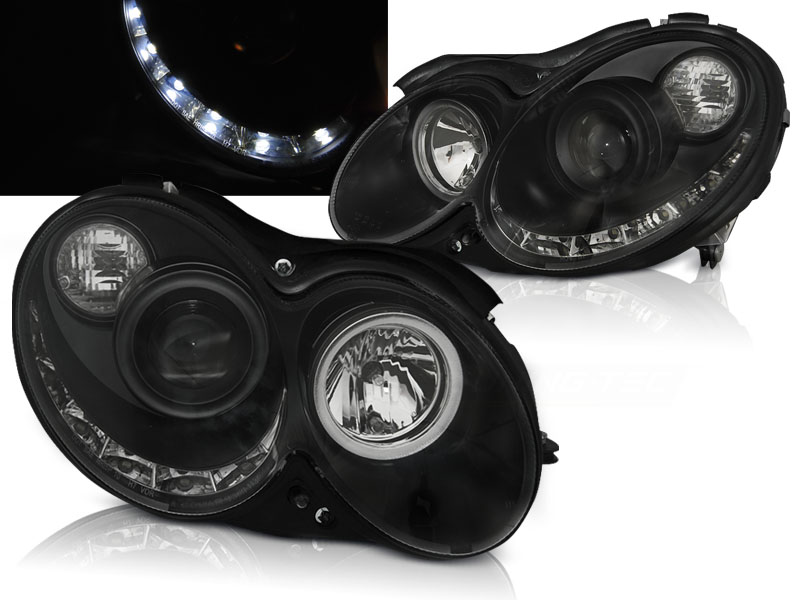 Headlights Dayline Mercedes-Benz CLK Typ W209 Bj. 04-09 black