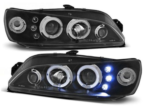 Headlights Peugeot 306 97-00 Angel Eyes Black
