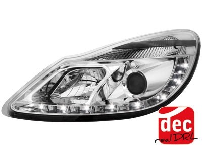 Headlights Opel Corsa D 06- Devil Eyes Dlite LED Chrome