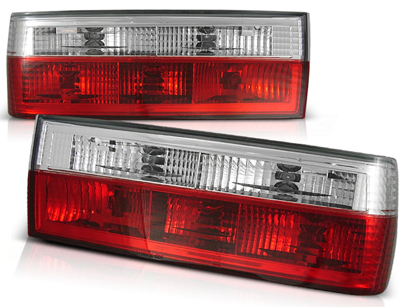 Taillights BMW E30 83-87 Clear Red/White