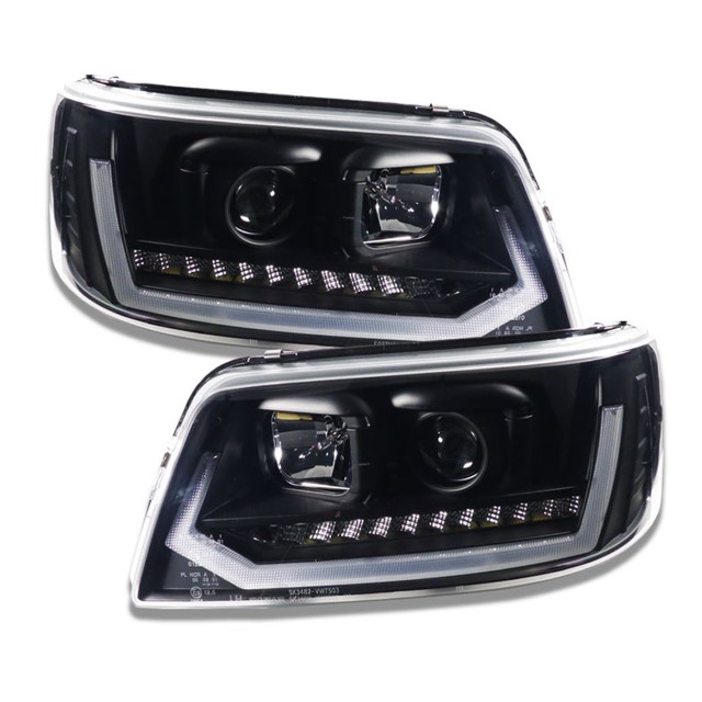 Headlights VW T5 03-09 Devil Eyes Dlite LED Dynamic