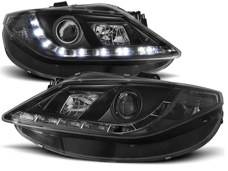 Headlights Seat Ibiza 6J 08-.. LED Devil Eyes Dayline black