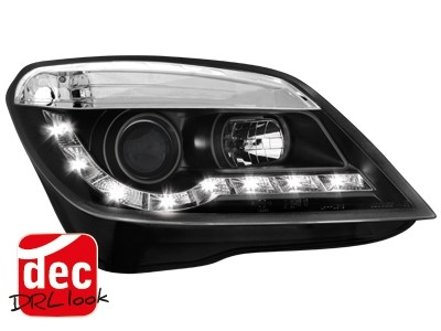 Headlights Opel Astra H Dayline Devil Eyes Black