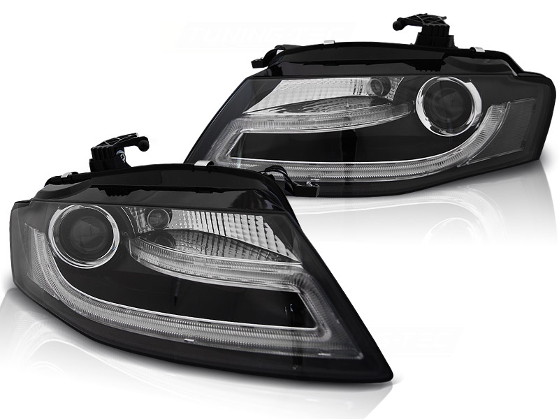 Headlights Audi A4 8K/8E with LED DRL 07-11 black