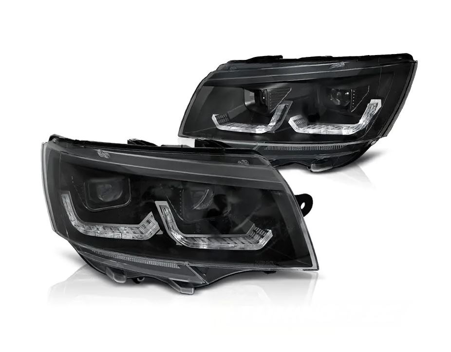 Headlights VW T6.1 Multivan/Transporter Full LED Dynamic Tube Black