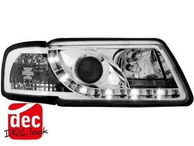 Headlights Audi A3 8L LED Devil Eyes Dayline Chrome