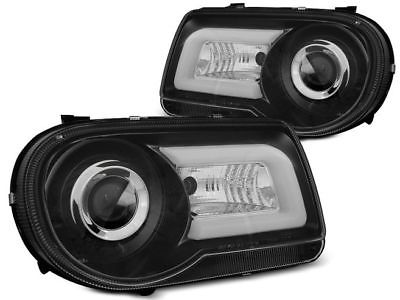 Headlights Chrysler 300C 05-08 Black Tube