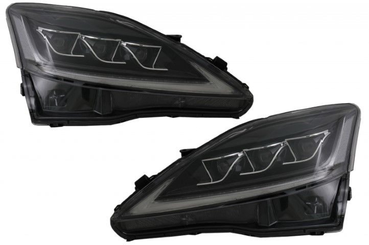 Headlights Lexus IS 13-16 Tube Black