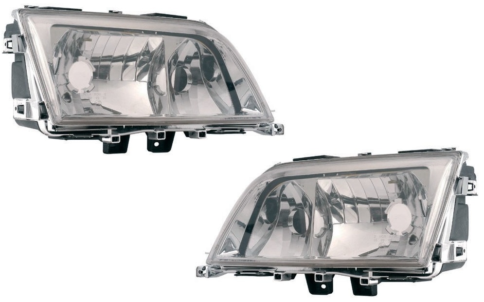 Headlights Mercedes W202 Chrome 93-00 H1 + H4