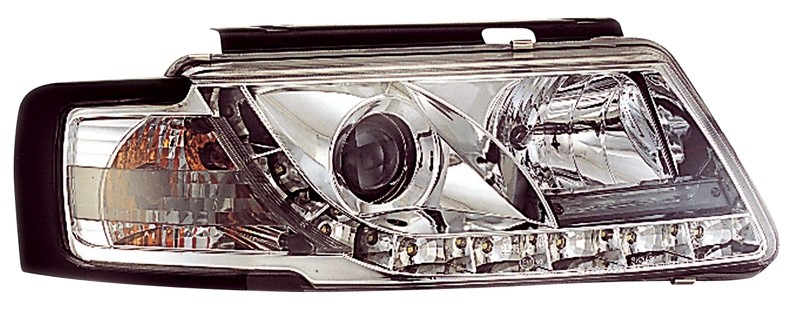 Headlights VW Passat 3B 97-00 chrome whiteh orginal led daylight