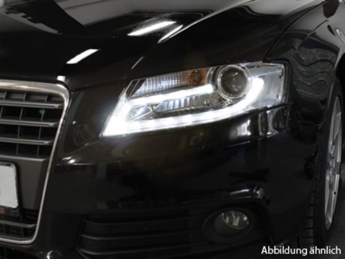 Headlights Audi A4 8K/8E Xenon LED DRL 07-11 black