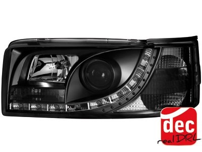 Headlights VW T4 90-03 Devil Eyes Dlite LED Black