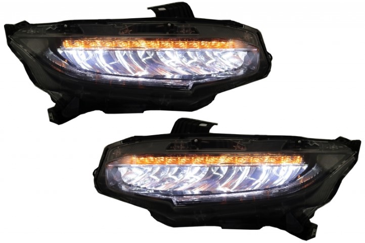 Headlights Honda Civic Mk10 (FC/FK) (2016-Up) Sedan & Hatchback Full LED Dynamic 